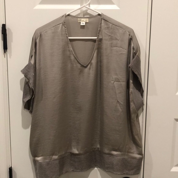 NWOT AUNT WANDA SILKY Sequin Top S/M - Picture 1 of 12